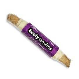 Frankly Original Pet - Steak Flavored Collegen Packed Beefy Taquito Stick for Small and Medium Dogs Pack of 3 (Long Lasting Chews, Treats, Bones for Aggressive Chewers) - 7" (8678)