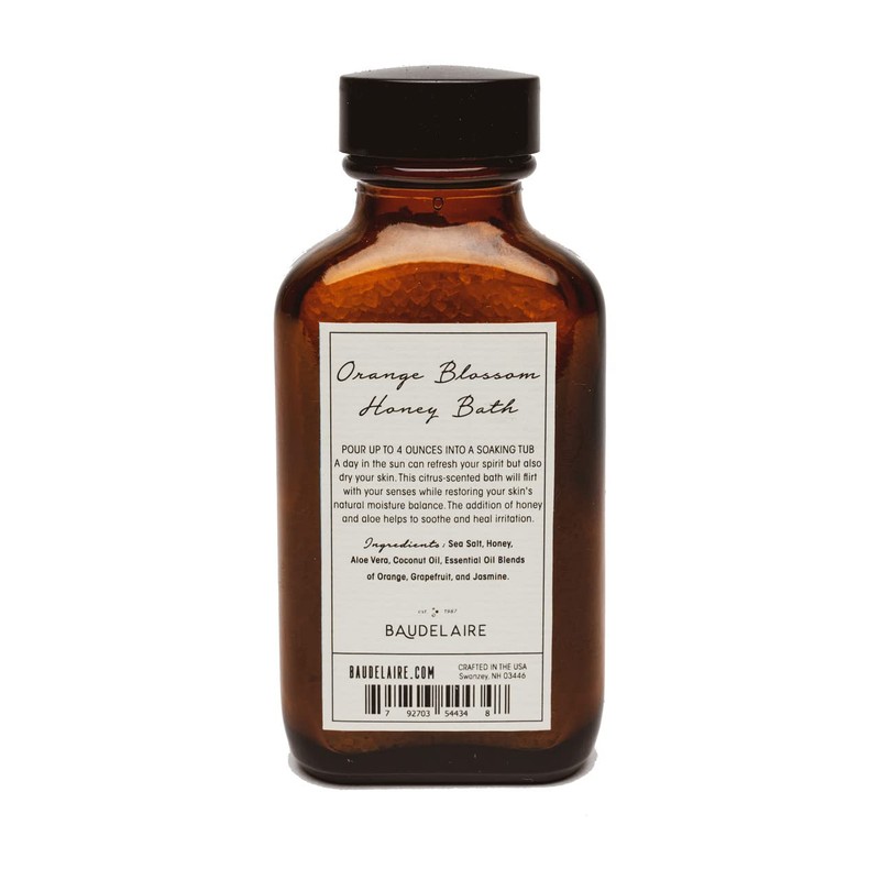 Baudelaire Orange Blossom Honey Bath Apothecary Soak, 4 Ounce