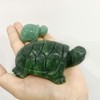 Jade Turtle Statue Natural Jade Gemstone Cute Animal Sculpture for