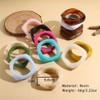 Kicomvi Colorful Resin Irregular Bangle Bracelet Acrylic Acetate Mottled Wide