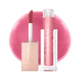 Maybelline Gloss hidratante para labios Lifter Gloss Tono 005 Petal, 5.4ml - Brillo de labios de larga duración, formulado con Ácido Hialurónico, sin sensación pegajosa
