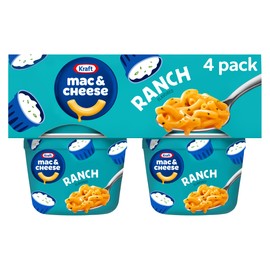 Kraft Ranch Flavored Mac & Cheese Macaroni and Cheese Dinner, 4 ct Pack, 2.05 oz Cups