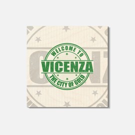 Unbranded Vicenza Grunge Welcome Travel 4'' X 4'' Square Wooden Coaster