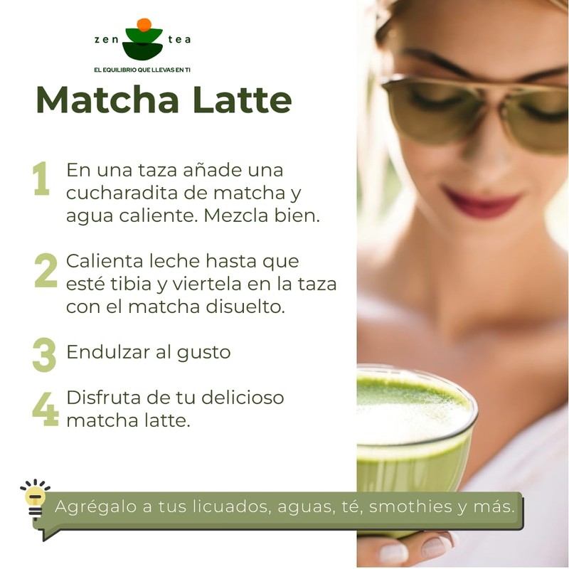 Zen Tea Pack 2 Té Verde Matcha Japónes Natural y