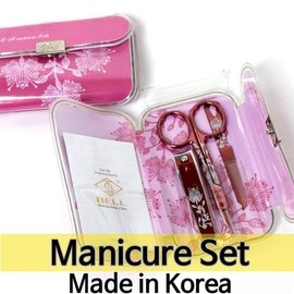 Other brands Holiday Gift Bell Metal Nail Clippers 3-Piece Set BELL BM-330 - BM-330D-Pink / 명절선물 벨금속 손톱깍이 3종 손톱깍기 BELL 세트 BM-330 - BM-330D-핑크