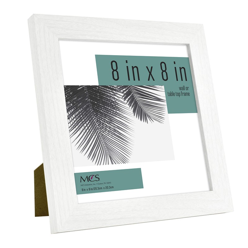 MCS 8x8 Inch Studio Gallery Frame, White Woodgrain