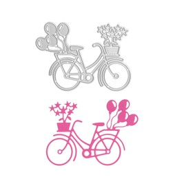 Stanzenshop Cutting Dies Bicycle with Flowers Cutting Dies Stencils Scrapbooking Card Making DIY Embossing Stencils Paper Cards Cutting Dies