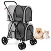 HAPPAWS Dog Stroller with 2 Detachable Carrier Bags, Travel Carrier
