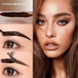 Long-Lasting Peel Off Eyebrow Gel - Waterproof Brow Tint - 3 Day Anti-Smudge Color - Eyebrow Pen for Defined Brows
