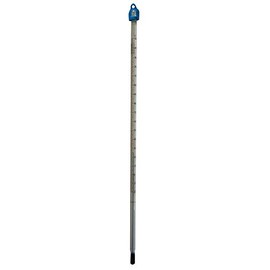 Thermometer, glass, -20 to +150 °C, external height 305 mm, external width 6.5 mm, temperature measurement range -20 °C to +150 °C, temperature test