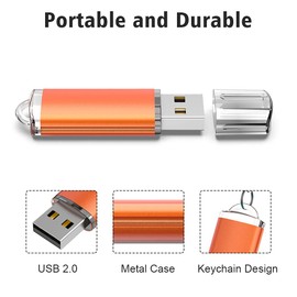 2 GB USB Memory Stick 10 Pack, KOOTION Flash Drive USB Stick Bulk of 10Pcs 2 GB USB2.0 Thumb Drives Jump Drive Disk Key for Fold Digital Date Storage Gift for Client, Mix-Colors