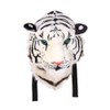 White Tiger Head Bagpack ID Bag Medium Hard Leopard Weaving