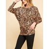 LL WT826 Women's Casual Flowy Draped Long Sleeve Batwing Dolman