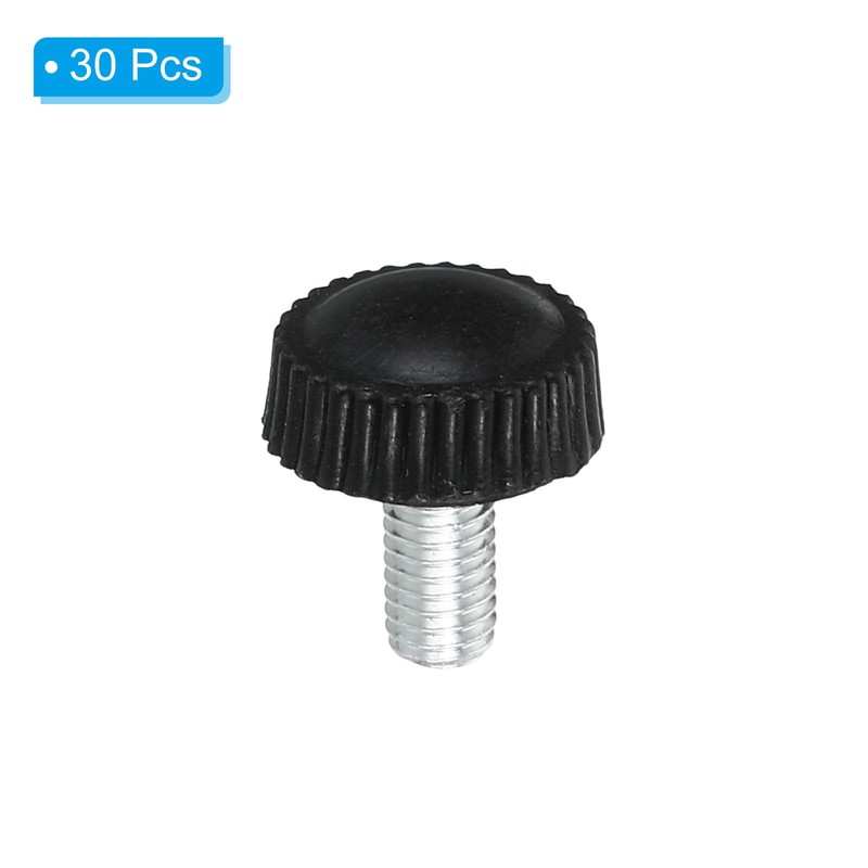 PATIKIL M5x10 mm Knurled Thumb Screws 30pcs Male Thread Round