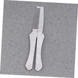 WOONEKY Stainless Steel Beard Comb Mustache Brush Men's Styling Tool Portable Folding Hair Comb
