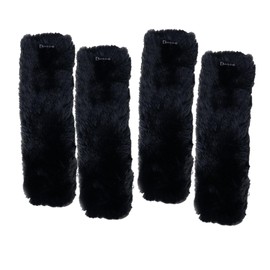 Zento Deals Soft 4 Pack Black Seat Belt Shoulder Pad