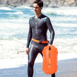 YDYJKI 2 Pack Swim Buoy for Open Water, Pool Floats Adult, Swimming Bubble Safety Float with Adjustable Waist Belt