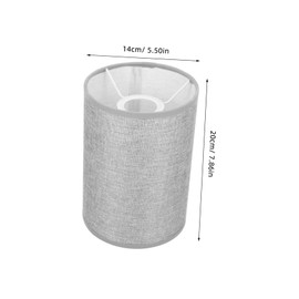 TOVINANNA Fabric Barrel Lamp Shade, Classic Modern Style, Linen Lampshade for Table, Bedside, Floor Lamp, Assembly Required Lamp Shade Replacement for Lighting Fixture(Grey)