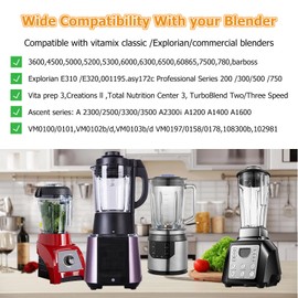 Blender Pitcher 64oz,Replace for Accessories 5200 5000 6500 7500 Pro500 750 Classic/Explorian/Commercial series Container Jar Cup