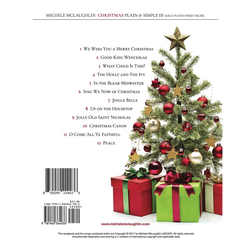 Christmas - Plain & Simple III (Printed Songbook)