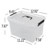 Doryh 10 L Plastic Lidded Storage Bin, Clear Latching Box
