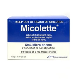 Micolette 5mL Micro Enema Tube 50 Pack