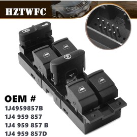 HZTWFC Interruptor eléctrico de la ventana principal del lado del conductor OEM # 1J4959857B 1J4 959 857 1J4 959 857 B 1J4 959 857D (A)