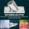 Boat Handrail Base Fitting Stainless Steel 60 Degree Rectangular Boat