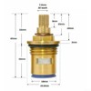 Brass Tap Valve Core, 2 Pack Ceramic Mixer Replacement Parts