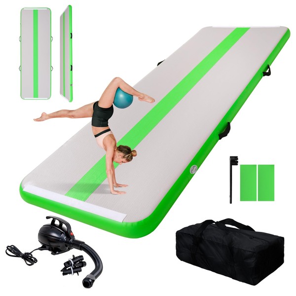 FEATH-R-LITE 10ft Inflatable Gymnastics Tumble Track Tumbling Mat 4in Thick