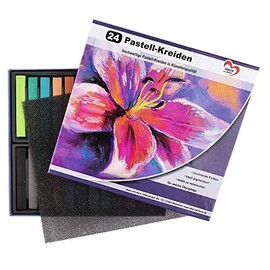Pastel Chalk, 24 High Quality Chalks in Bright Colours, Highly Pigmented | Studio, Art, Hobby, Painting, Crafts, DIY