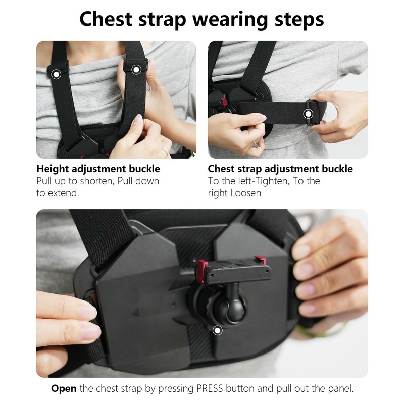 Chest Strap Mount Harness with Magnetic Quick Release for DJI