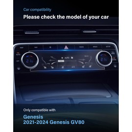 For 2024 Genesis GV80 Screen Protector - (2PCS) 2021-2024 GV80 AC Screen Protector 2021-2024 GV80 Accessories Anti Fingerprint& Scratch Car System GPS Navigation Dashboard Ultra-Tough Screen Protector