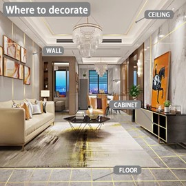 Trimold Peel and Stick Gold Metalized Polyester Mylar Film Craft Tape, Self-Adhesive Wall Molding Trim with Vibrant Mirror-Like Finish for DIY Projects Decorative Graphic Arts, 55yds x 0.4in