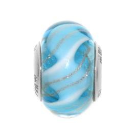 Venetiaurum Original Murano Glass and 925 Silver Charm - Made in Italy