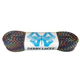 Derby Laces Rainbow 84 Inch Waxed Skate Lace for Roller Derby, Hockey and Ice Skates, and Boots