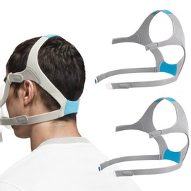 2-Pack Replacement Headgear Compatible with F20 / N20 CPAP Mask, Adjustable Replacement Headgear Strap for F20 N20 with 4 Clips, F20 Medium; N20 Large