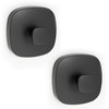 KYOEON Suction Cup Hooks, Pack of 2, Black Wall Hooks,