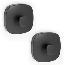 KYOEON Suction Cup Hooks, Pack of 2, Black Wall Hooks, Waterproof Suction Hooks, Extra Strong Suction Cups, Vacuum Suction Cups, Towel Hooks, Bathrobe Hooks, No Drilling, for Kitchen, Bathroom, Smooth