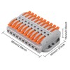 6PCS Compact Lever Wire Connectors 10 Into 10 Out Splicing