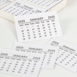 Mini Calendar Tabs White Month to View Tear Off Pads 2025 Calendar Personal Organisers Workplace Home Room Office School (20)