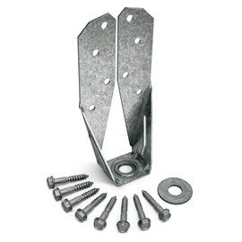 Simpson Strong-Tie DTT2Z-R2 DTT ZMAX Galvanized Deck Tension Tie for 2X Including 1-1/2 Inch Strong Drive SDS Screws, 14 Gauge Deck and Fence Connector (Pack of 2)
