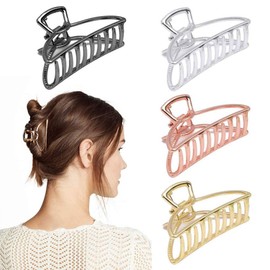 4Pcs Metal Hair Claw Clips Set, Large Alloy Hair Clips in 4 Colours