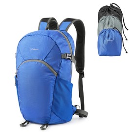 G4Free Hiking Backpack with Thickened Back Panel Packable 25L Lightweight Foldable Travel Daypack for Men Women(Blue)