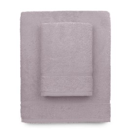 Zerobed Plain Terry Towel + Guest Towel Sponge Set 100% Cotton Purple