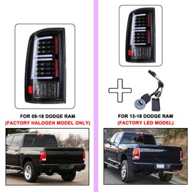 Nixon Offroad LED Tail Lights Converter Wire Kit [Fit Factory LED Model] for 2009-2018 Dodge Ram 1500 2500 3500 with Factory Led Models, Converter Wire Kit