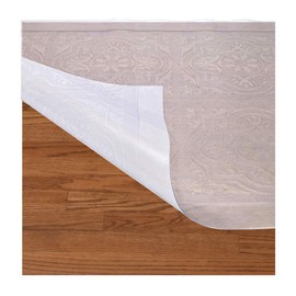 RESILIA Premium Floor Protector for Hardwood Floors – Easy-to-Clean, Heavy Duty Plastic Vinyl, Clear Mediterranean, 27 Inches x 25 Feet, for Hallway, Living or Dining Room Use, Made in The USA