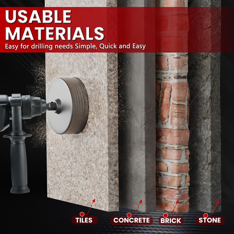 CSOOM Concrete Hole Saw 4-1/2" (115mm) with 220mm SDS Plus