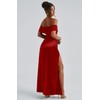 Memoriesea Women's Elegant Off Shoulder High Split Bodycon Evening Wedding