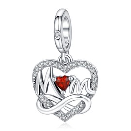 LaMenars Infinite Love Charm for 925 Sterling Silver for Women's Bracelets & Necklaces Dangle Pendant for Christmas Day Valentine's Day Mother's Day Gifts for Girls